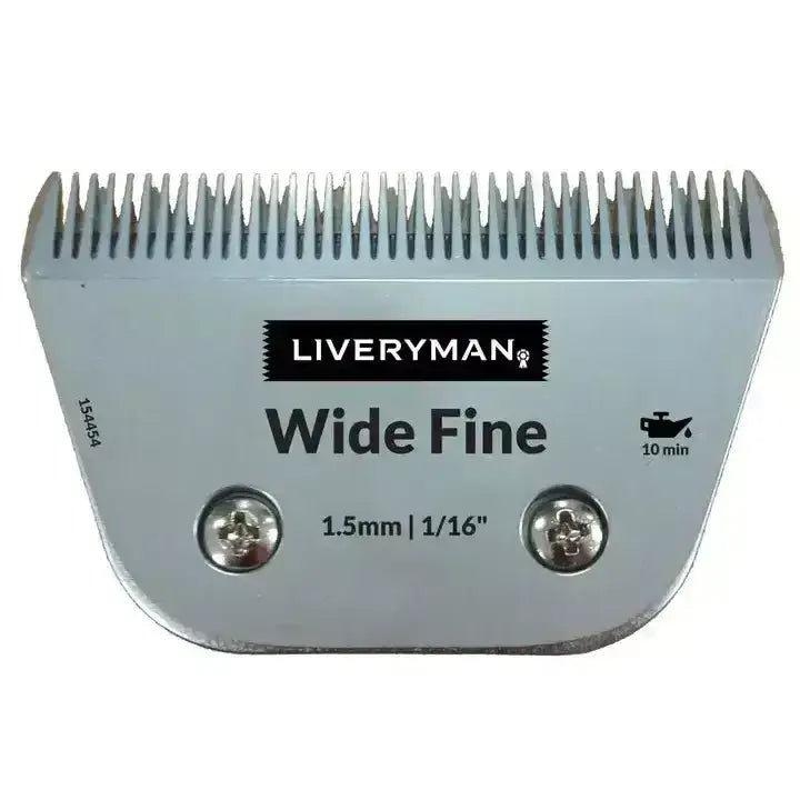 Silver metallic liveryman clipper blades snap-on a5 blade wide fine with 1.5mm spacing and two mounting screws