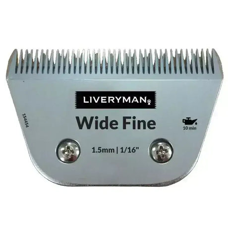 Silver metallic liveryman clipper blades snap-on a5 blade wide fine with 1.5mm spacing and two mounting screws
