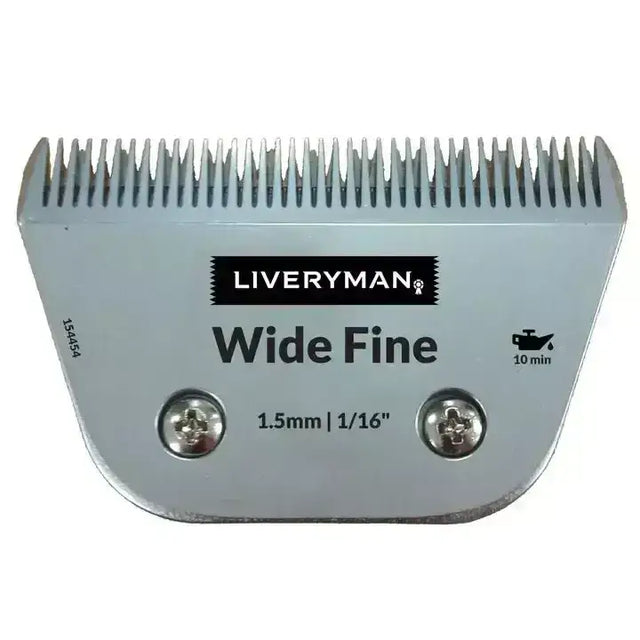 Silver metallic liveryman clipper blades snap-on a5 blade wide fine with 1.5mm spacing and two mounting screws