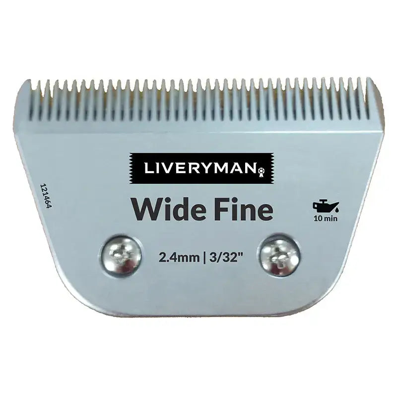 Silver liveryman clipper blades snap-on a5 blade wide fine with 2.4mm spacing and two mounting screws for harmony plus