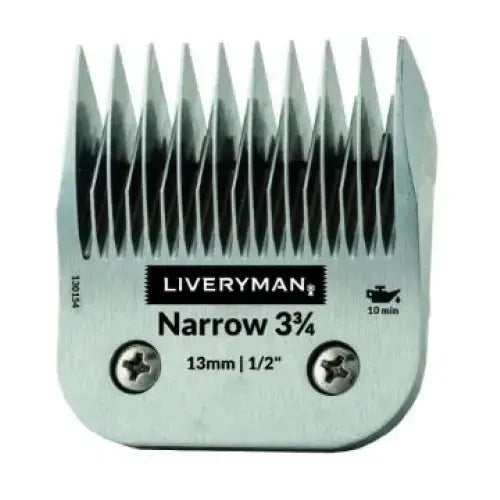 Silver metal liveryman clipper blades snap-on a5 narrow comb with precise cutting heights and sleek design