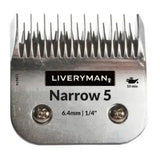Silver metal liveryman clipper blades snap-on a5 narrow with precise cutting teeth for adjustable cutting heights