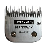 Silver metallic liveryman clipper blades snap-on a5 narrow with fine teeth for precise cutting heights