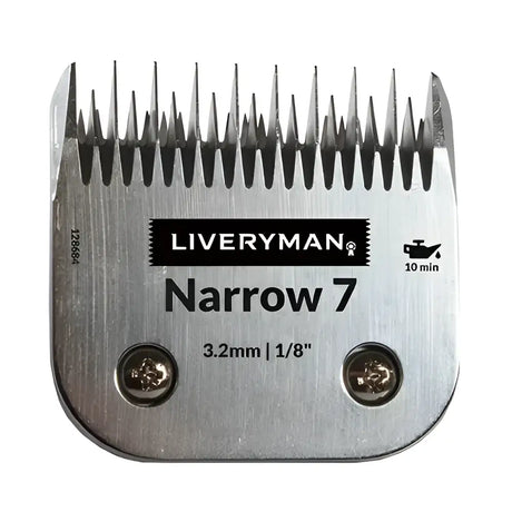 Silver metallic liveryman clipper blades snap-on a5 narrow with fine teeth for precise cutting heights