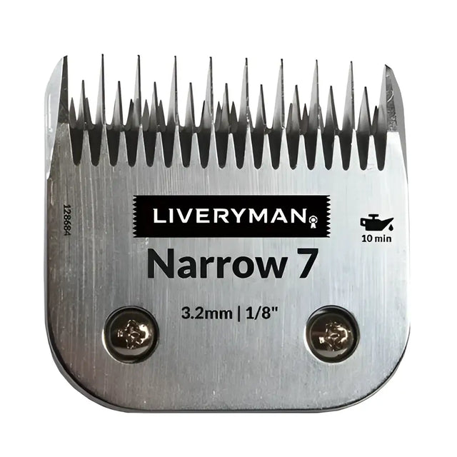 Silver metallic liveryman clipper blades snap-on a5 narrow with fine teeth for precise cutting heights