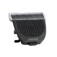 Black plastic liveryman nova trimmer blades with silver metal teeth designed for precise hair clipping use