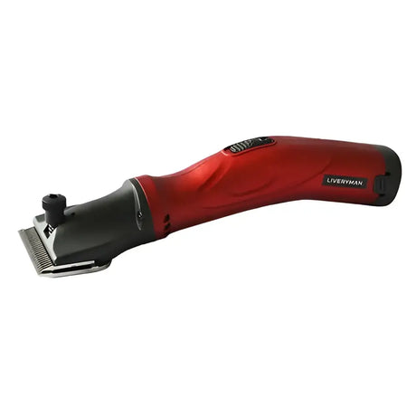 Red and black liveryman phoenix horse electric clipper with sleek ergonomic design for easy grooming use
