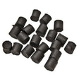 Black cylindrical liveryman rubber stud plugs made of rubber for horse tack use
