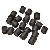Black rubber wheel caps shown from the back side are liveryman rubber stud plugs for horse tack protection