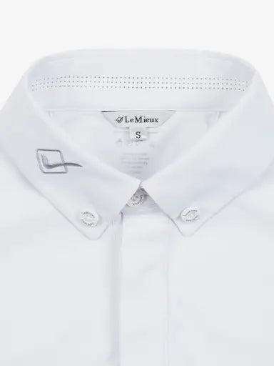 LeMieux Mens Competition Shirt White X-Small White Show Shirts