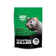 Green and black pouch of lodi jade grain 25 rat and mouse killer with feed active bromadiolone and gray rodent image