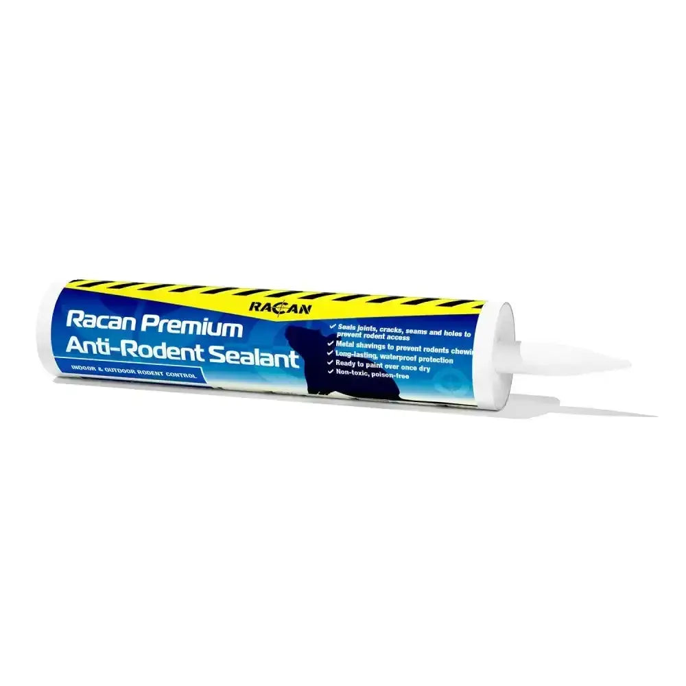 Lodi racan premium anti-rodent sealant in white tube with blue and yellow label for effective rodent protection