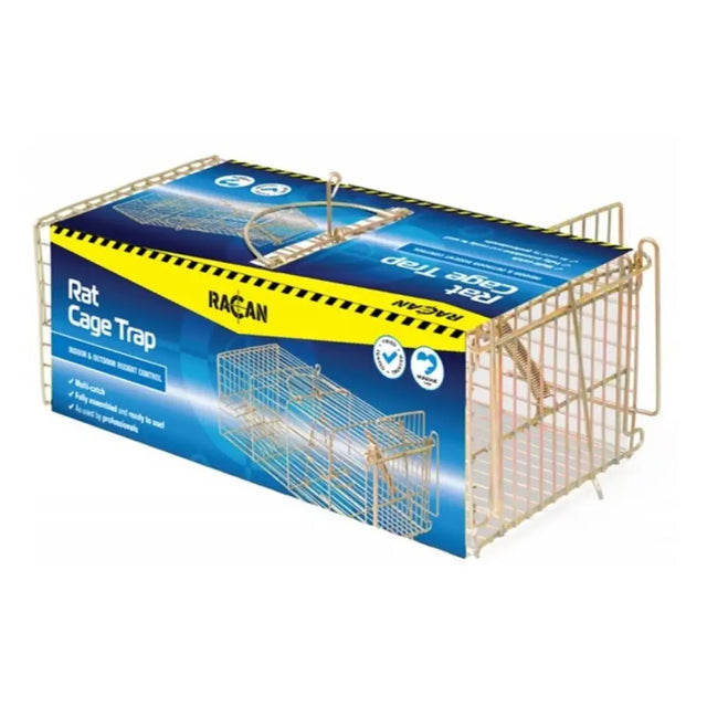 Lodi racan rat cage trap with metallic wire mesh and blue packaging in traditional style cage design