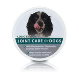 Logic easeflex joint care for dogs in a white container with teal label to soothe active joints and support long term joint health
