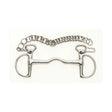 Silver metal lorina cambridge kimblewick horsebit with polished finish and chain for real palate pressure control