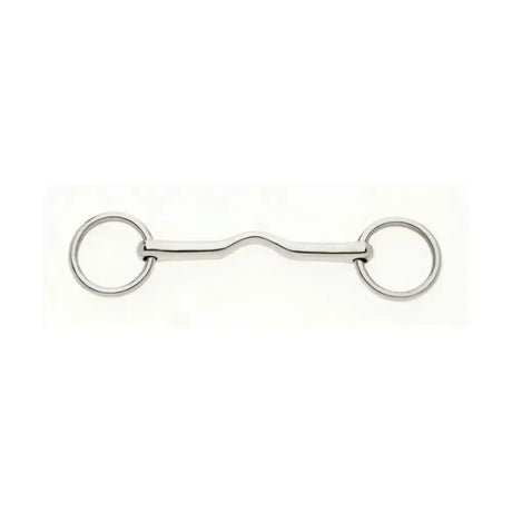 Silver polished metal lorina cambridge mouth cambridge mouth snaffle with smooth low ported snaffle design and circular rings