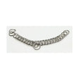 Silver-toned lorina curb chain double link with interlocking oval links and traditional curb chain curved design