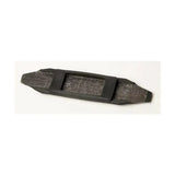 Black plastic sanding block with abrasive mesh surfaces for lorina curb chain guard rubber protection use