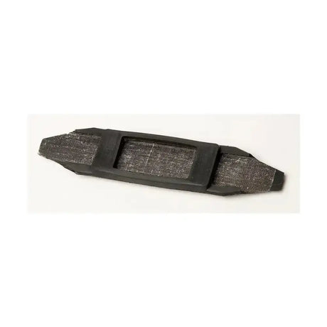 Black plastic sanding block with abrasive mesh surfaces for lorina curb chain guard rubber protection use