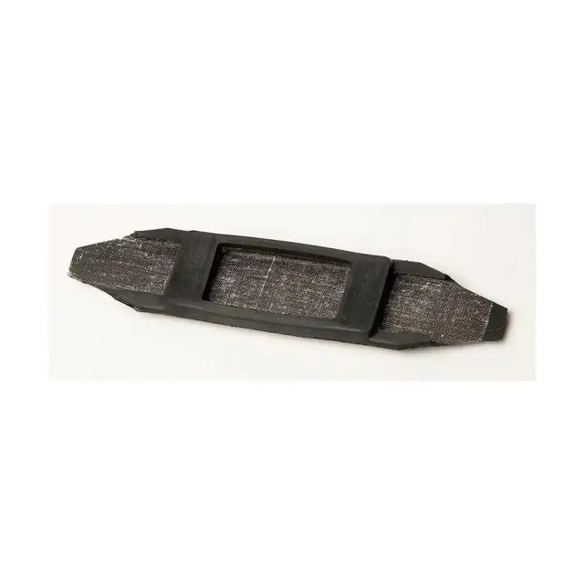 Black plastic sanding block with abrasive mesh surfaces for lorina curb chain guard rubber protection use