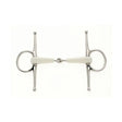 Silver cheek jointed eggbutt snaffle bit with white rubberized mouthpiece from lorina flexi bits collection