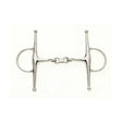 Silver polished metal lorina full cheek french link eggbutt snaffle with smooth design and rounded rings