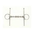 Silver stainless steel lorina full cheek waterford with polished horsebit design for cheek waterford and rein aid