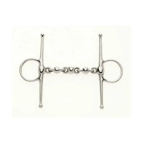 Silver stainless steel lorina full cheek waterford with classic horsebit design for poll pressure and rein aid control