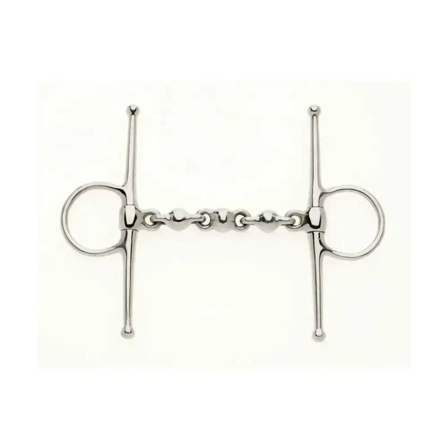Silver stainless steel lorina full cheek waterford with classic horsebit design for poll pressure and rein aid control