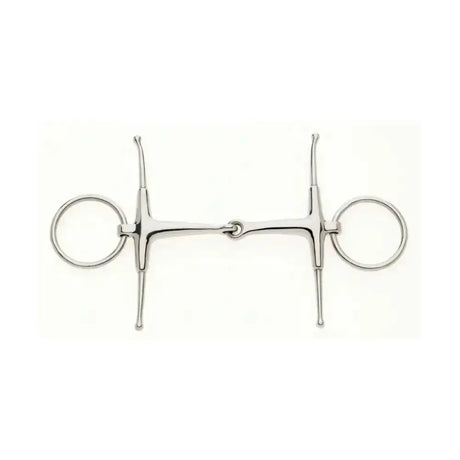Silver stainless steel lorina loose ring fulmer jointed snaffle with polished finish and symmetrical horsebit design