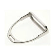 Shiny chrome lorina psob stirrup irons pair with prussia sided open design and perforated ventilation sides