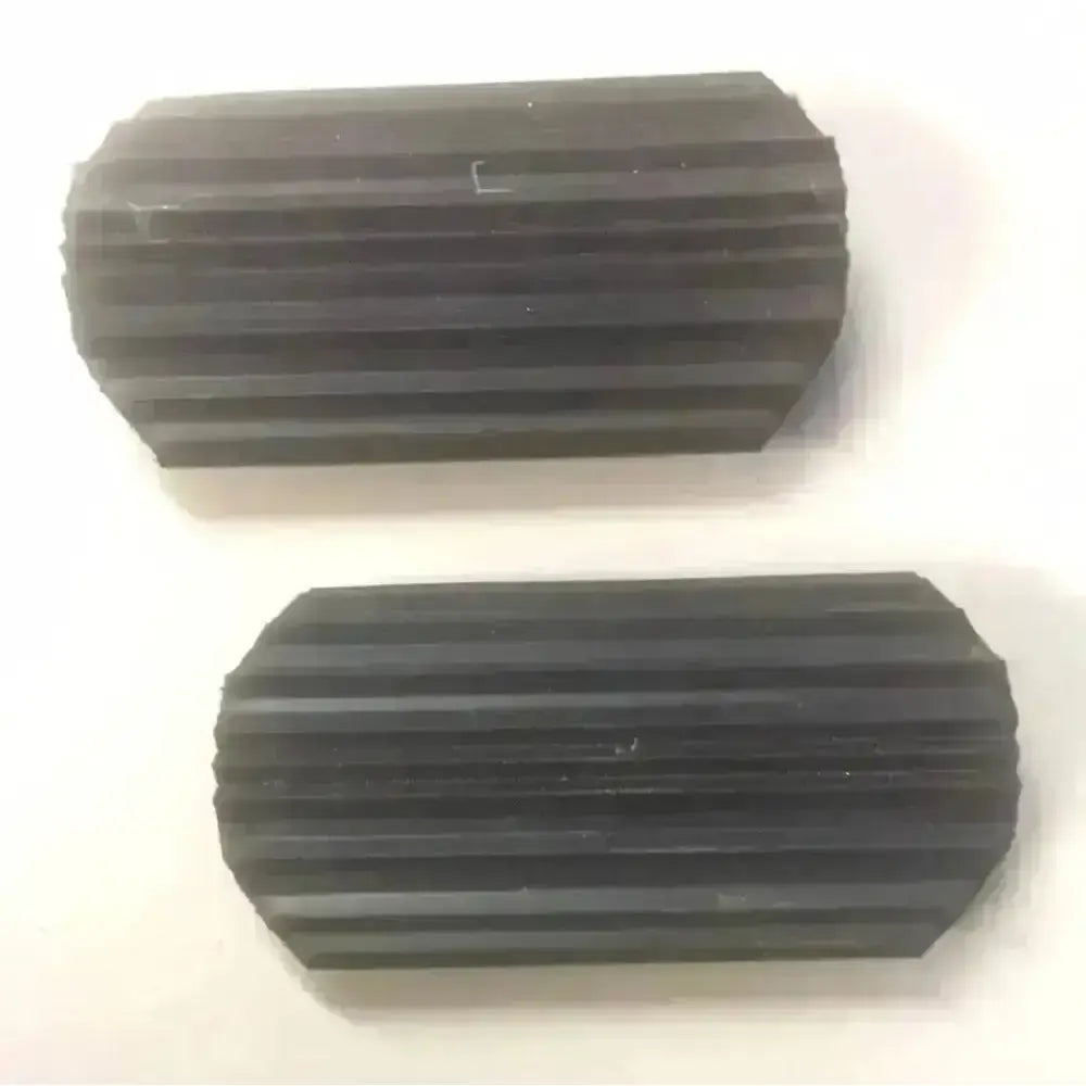 Black ribbed rubber wheel covers showing back side for lorina stirrup treads rounded treads rounded rubber