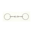 Silver stainless steel lorina thin french link loose ring snaffle with polished finish and classic design ring snaffle bit