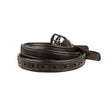 Luxury stirrup leathers brown made of dark brown leather with silver buckle and contrast stitch luxury detailing