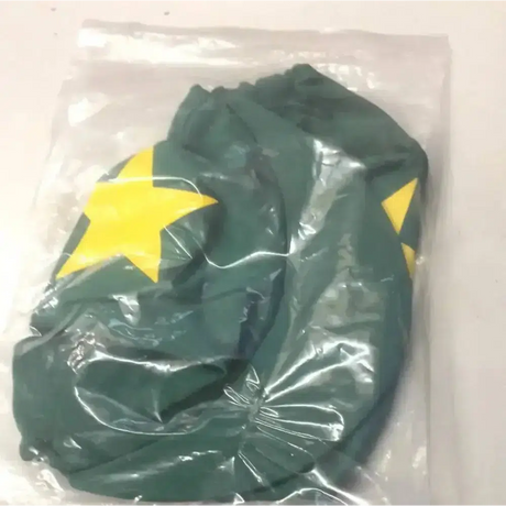 Lycra Riding Hat Covers Stars Green With Yellow Stars Hat Silks