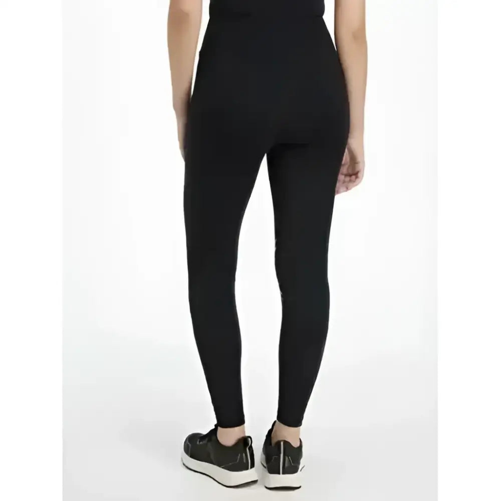 Black high-waisted lydia mesh leggings with smooth, form-fitting material perfect for workouts or casual wear
