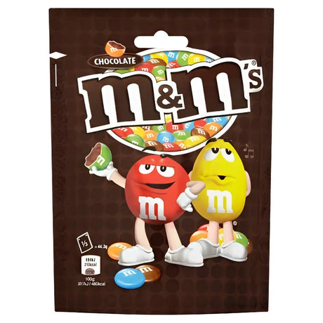 Colorful m and m chocolate pouch with red and yellow characters and multicolored chocolates perfect for equestrian fans