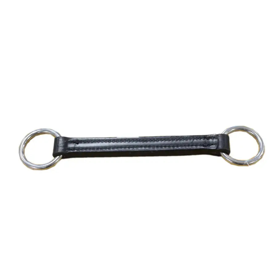 Black leather horse bit with silver rings on the mackey classic irish martingale for classic irish martingale use