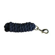 Dark blue braided economy cotton leadrope with silver metal clip for easy attachment from mackey economy cotton