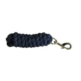 Dark blue braided economy cotton leadrope with silver metal clip for easy attachment from mackey economy cotton