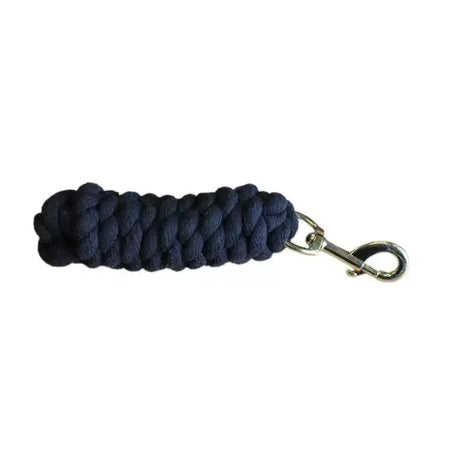 Dark blue braided economy cotton leadrope with silver metal clip for easy attachment from mackey economy cotton