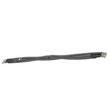 Black mackey waffle atherstone girth with silver buckles and central d-ring for secure saddle fit