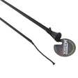 Black mactack junior dressage whip cw9 bmc junior with textured braided cord and black plastic handle no loop design