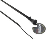 Black mactack junior dressage whip cw9 bmc junior with textured braided cord and black plastic handle no loop design