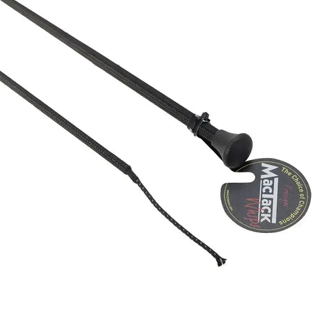 Black mactack junior dressage whip cw9 bmc junior with textured braided cord and black plastic handle no loop design