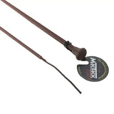 Brown leather junior dressage whip mactack junior dressage with rounded handle braided cord cw9 bmc junior model