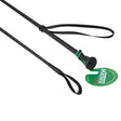 Black mactack junior riding whip cw78 with textured grip and green accent band for easy handling