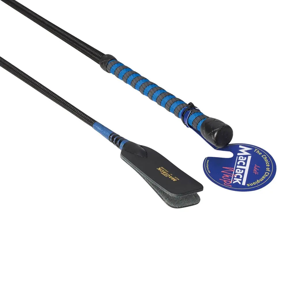 Mactack Riding Whip & No31 N/H Keeper S55/W 26" Black/Blue Barnstaple Equestrian Supplies