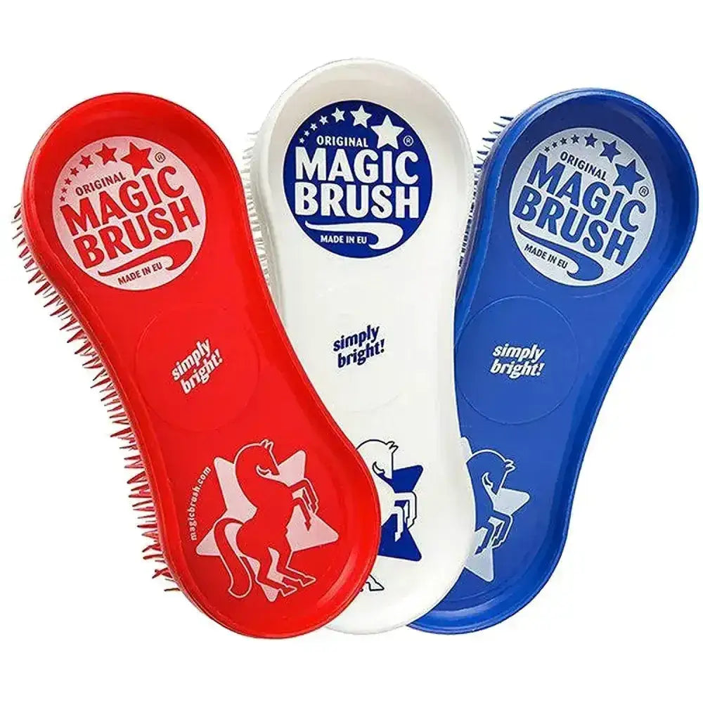 Magic brushes union jack set with red white and blue virtually indestructible dog grooming brushes with sleek plastic design