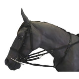 Black horse headgear market harborough with adjustable straps silver hardware and rubber grip reins including pony ring